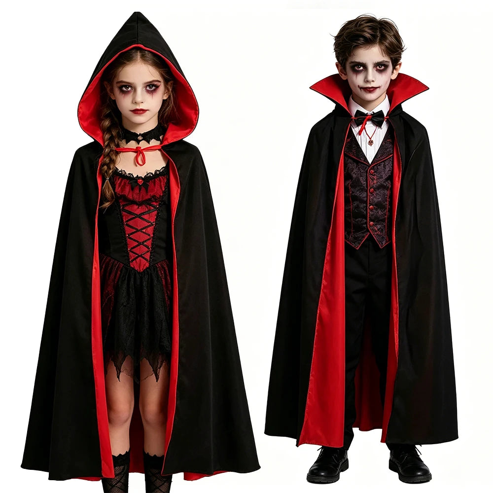 Children's Vampire Double-Sided Cape — main product photo