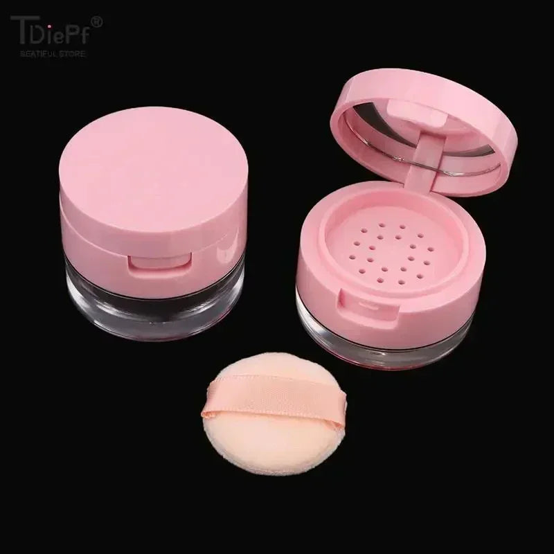 3g/5g Pink Powder Box with Mirror — product photo 3 of 6