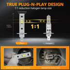 1pair/2pcs 18000LM 100W H1 LED Headlight Bulb Canbus — product photo 4 of 6
