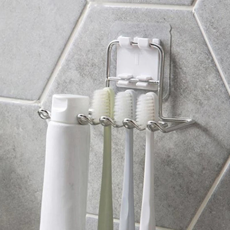 Stainless Steel Toothbrush Holder For Wall Mounted Bathroom — product photo 4 of 6