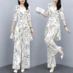 Elegant Print 2 Piece Set Women Outfits Summer — product photo 4 of 6