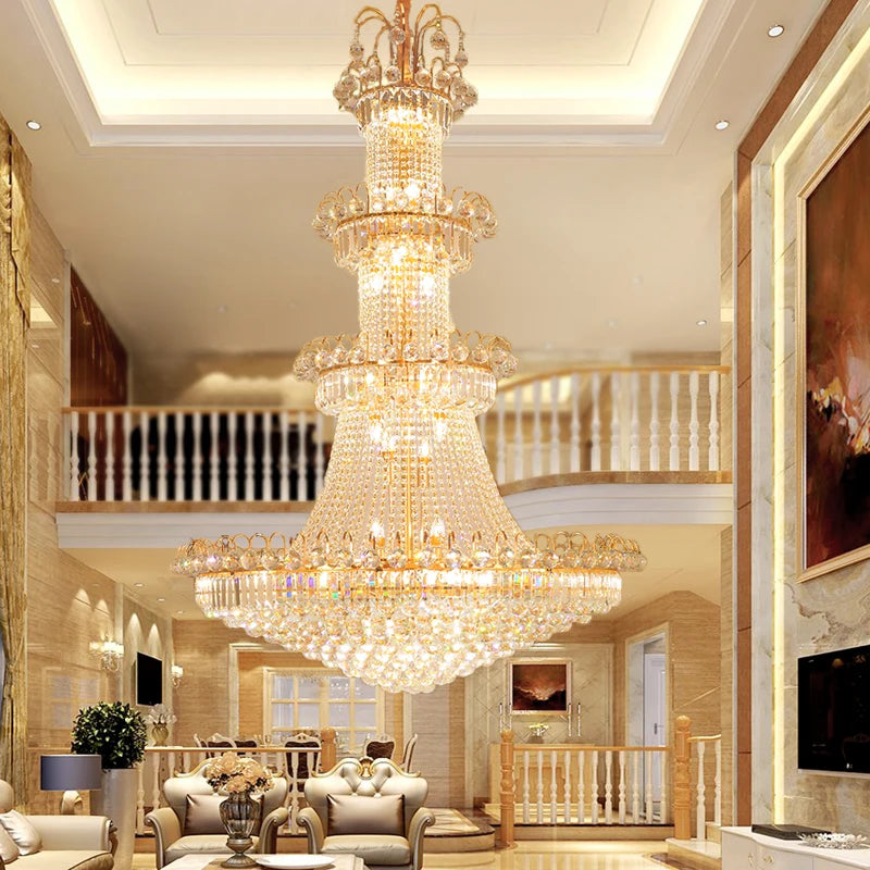 Luxury Crystal Chandelier 4-Layer for High Ceiling — main product photo