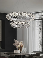 Mordern Luxury Sun Flower Crystal Rings Chandeliers For — product photo 3 of 6