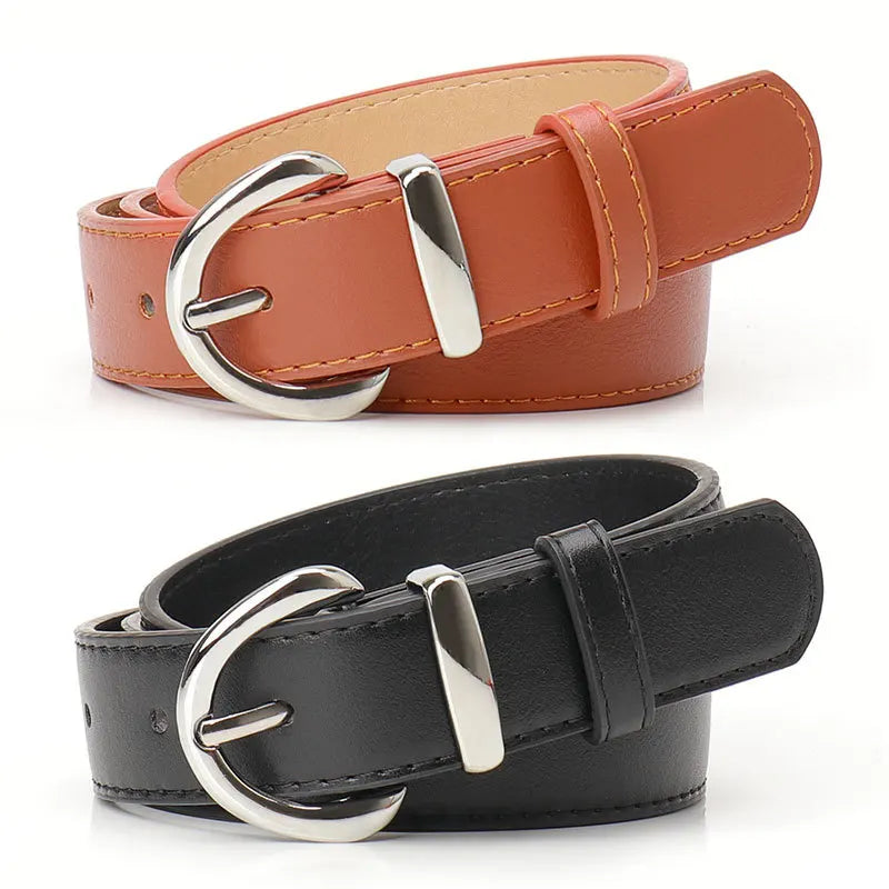 Solid Color PU Belts for Women 100cm Versatile — product photo 5 of 6