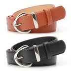 Solid Color PU Belts for Women 100cm Versatile — product photo 5 of 6
