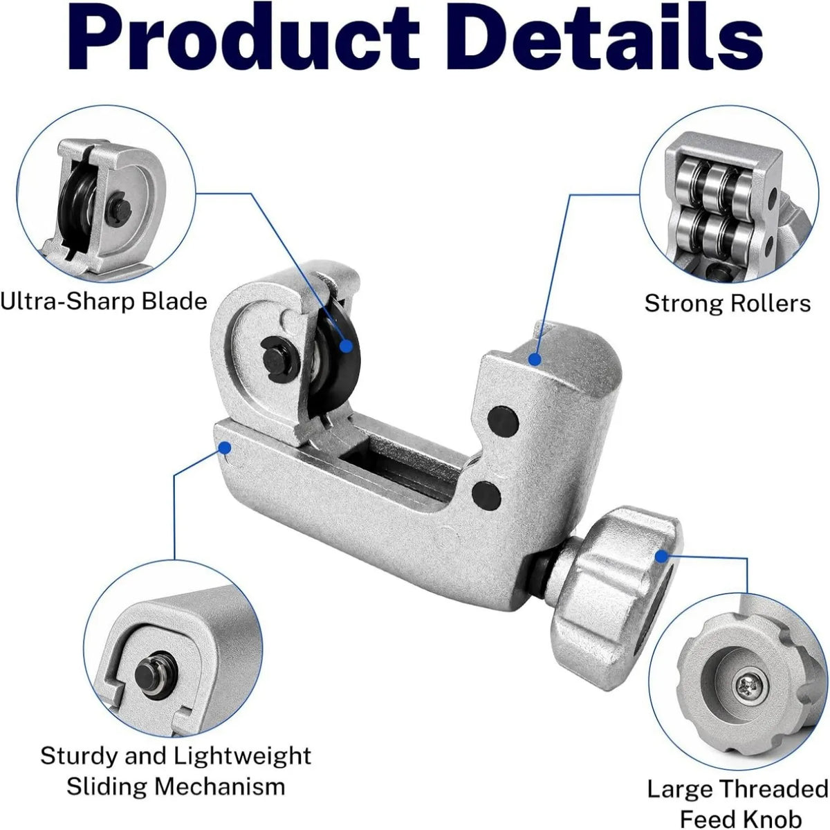 Plumbing Tubing Cutter Fits 1/8"to 3/4" Pipes Sharp — product photo 3 of 6