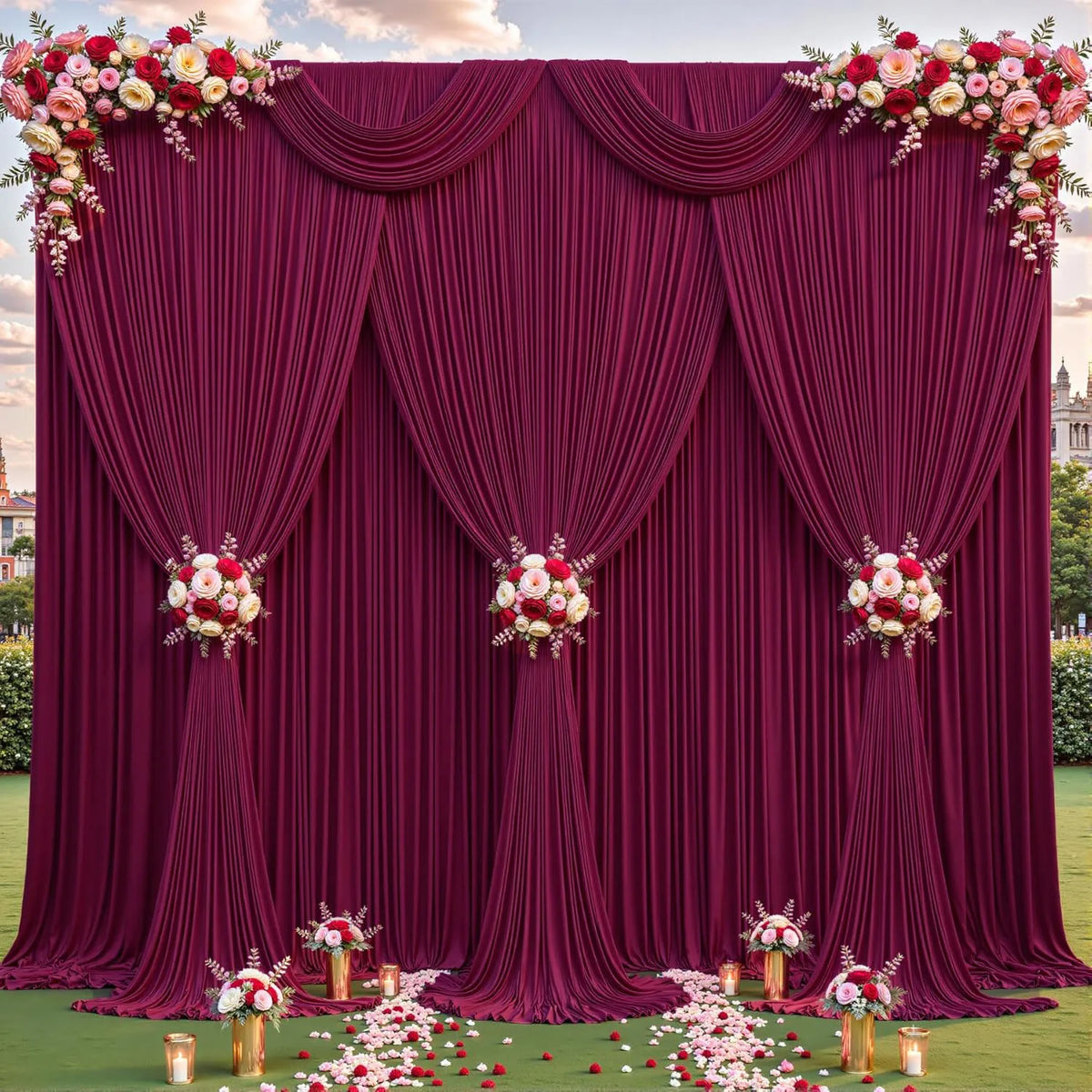 Wrinkle-Free Party Backdrop 150x214cm Solid Color — main product photo