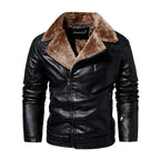 Men's Leather Jackets Autumn Casual Motorcycle PU Jacket — product photo 2 of 5