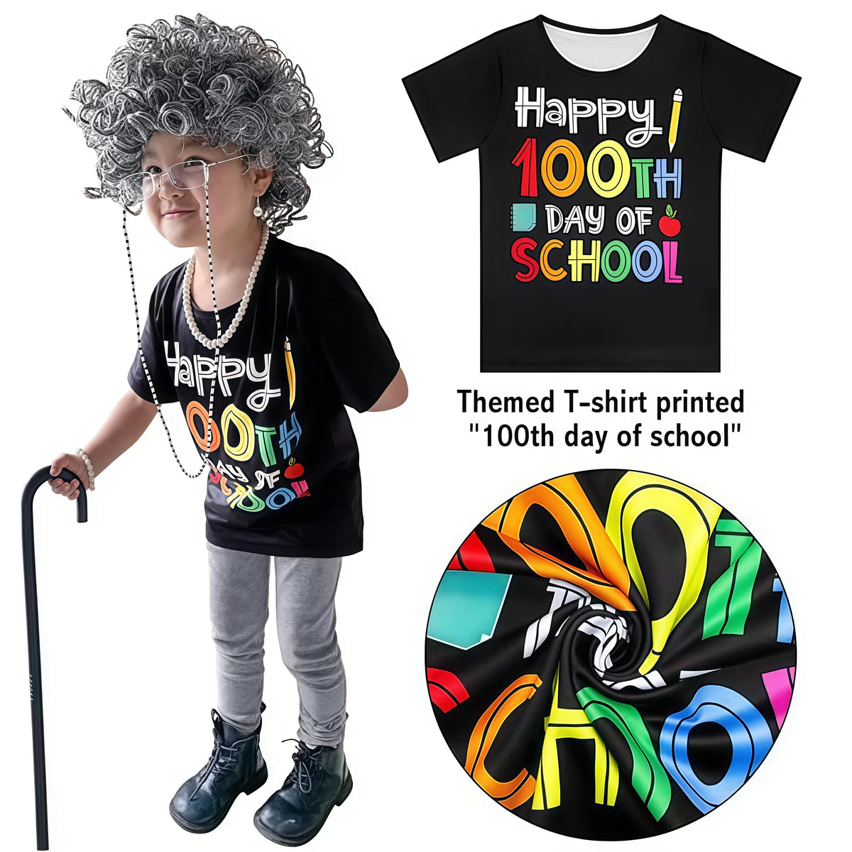 Kids 100 Days Of School Old Man Costume — product photo 4 of 6