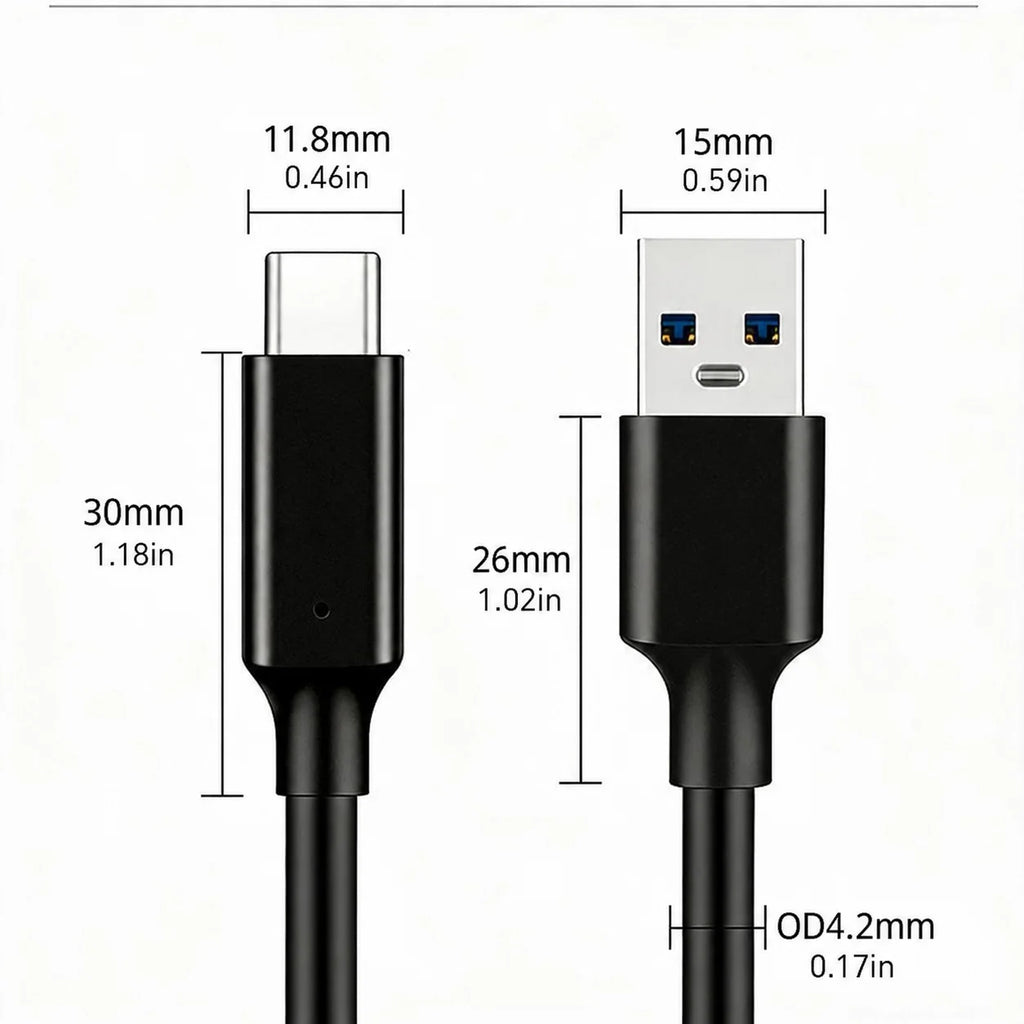 USB 3.2 Type C to A Cable 10Gbps