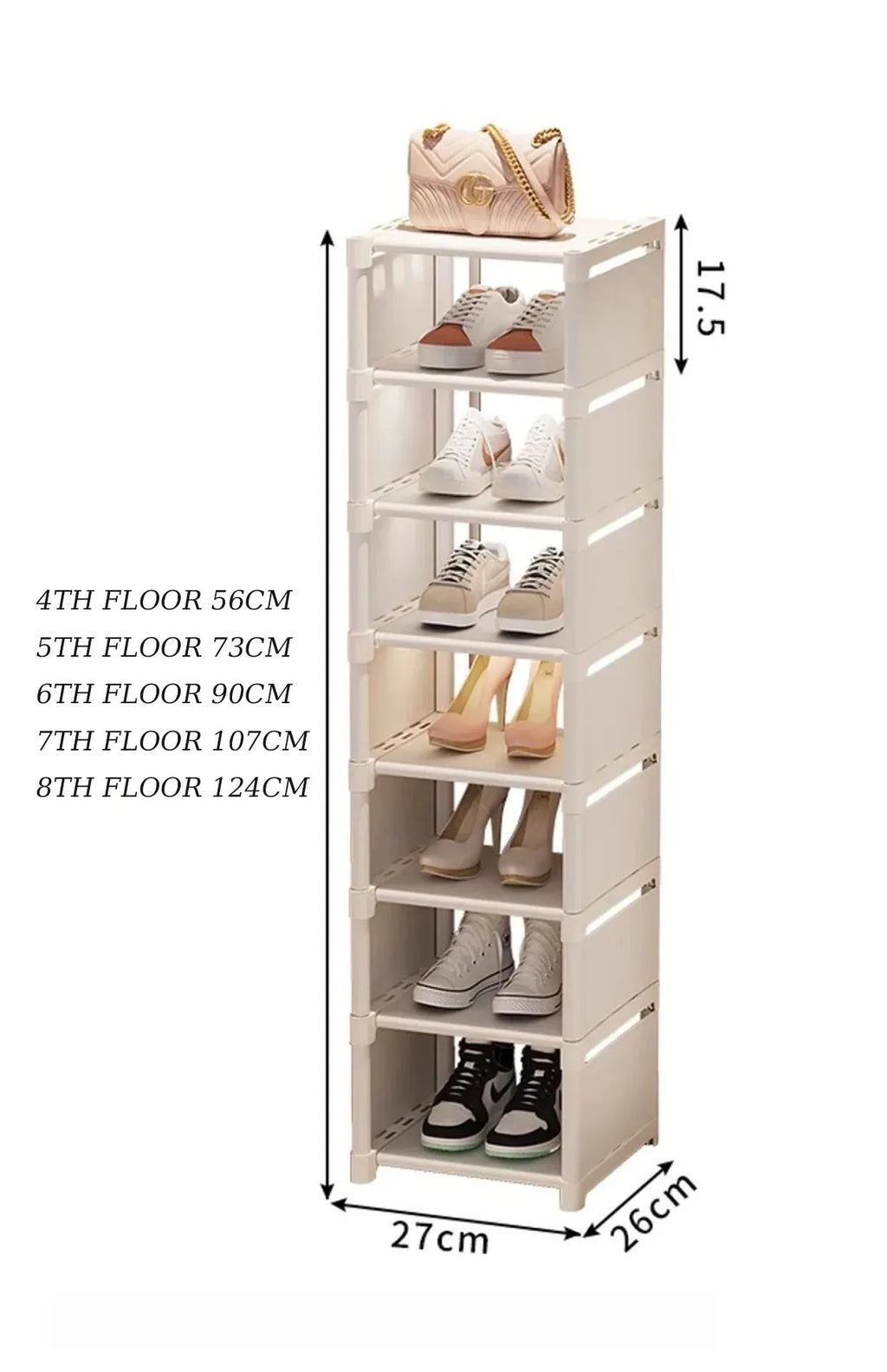 Stackable Shoe Rack Organizer Non-Woven Fabric Space Saving — product photo 6 of 6