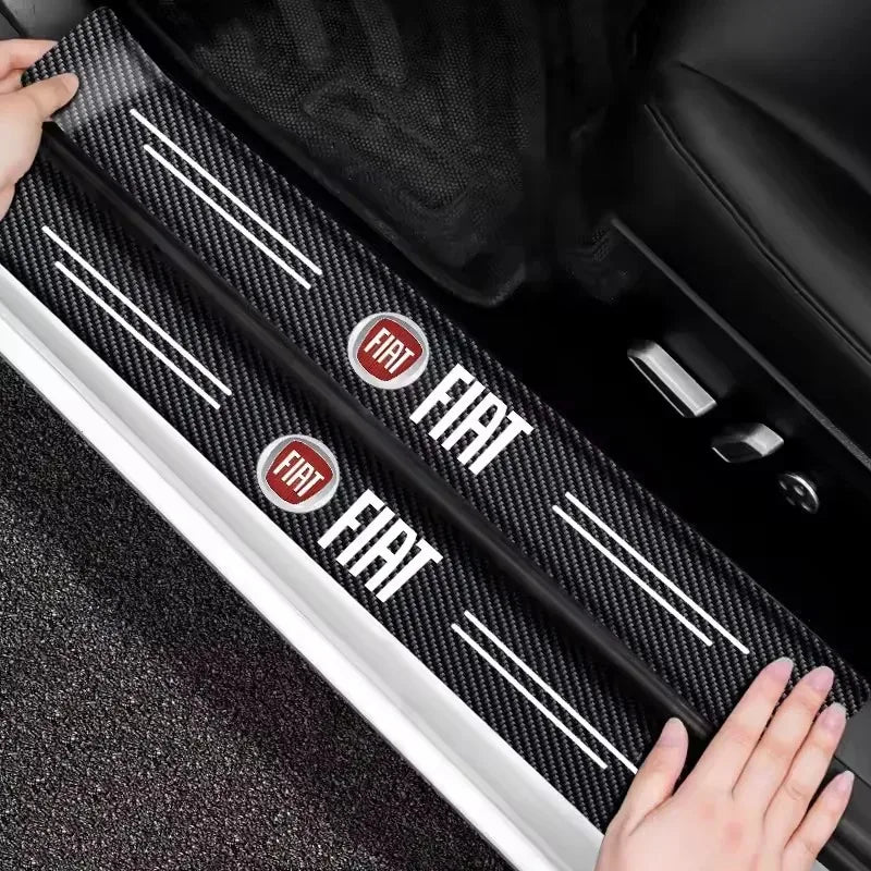 Premium Carbon Fiber Door Sill Sticker Anti Scratch — main product photo