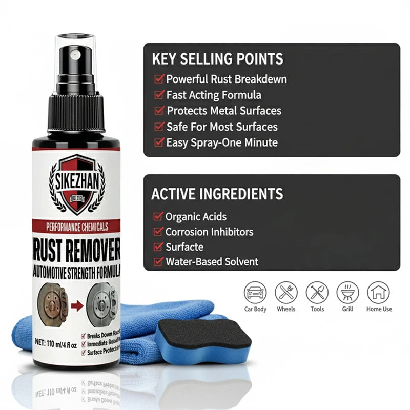 Professional Car Rust Remover Spray Kit for Brake — product photo 3 of 6