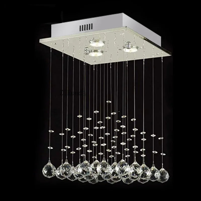 D23.6in stainless steel custom crystal chandelier modern restaurant — product photo 6 of 6