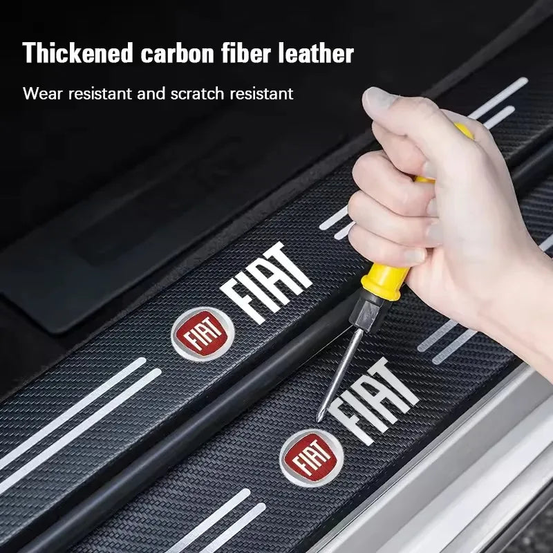 Premium Carbon Fiber Door Sill Sticker Anti Scratch — product photo 4 of 6