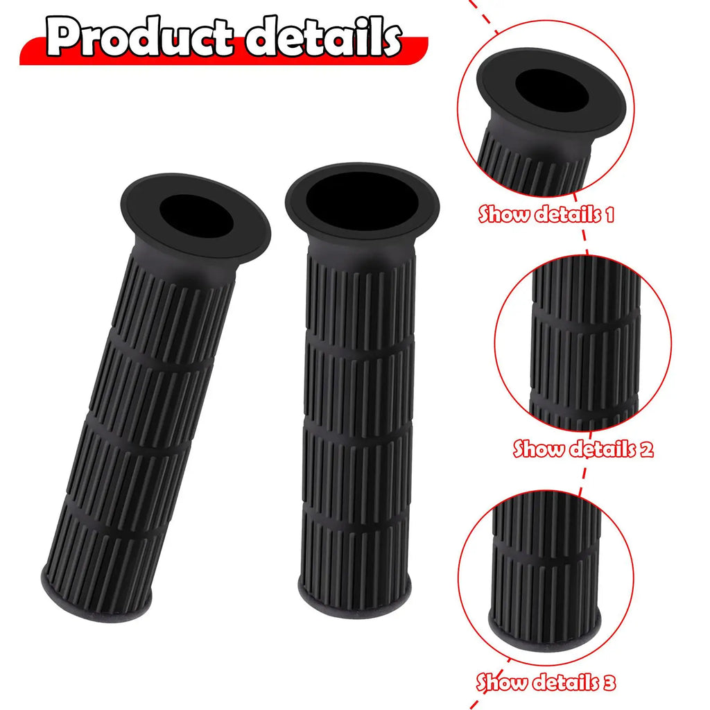 Durable Black Motorbike Handlebar Grips Anti Slip Parts — product photo 5 of 6