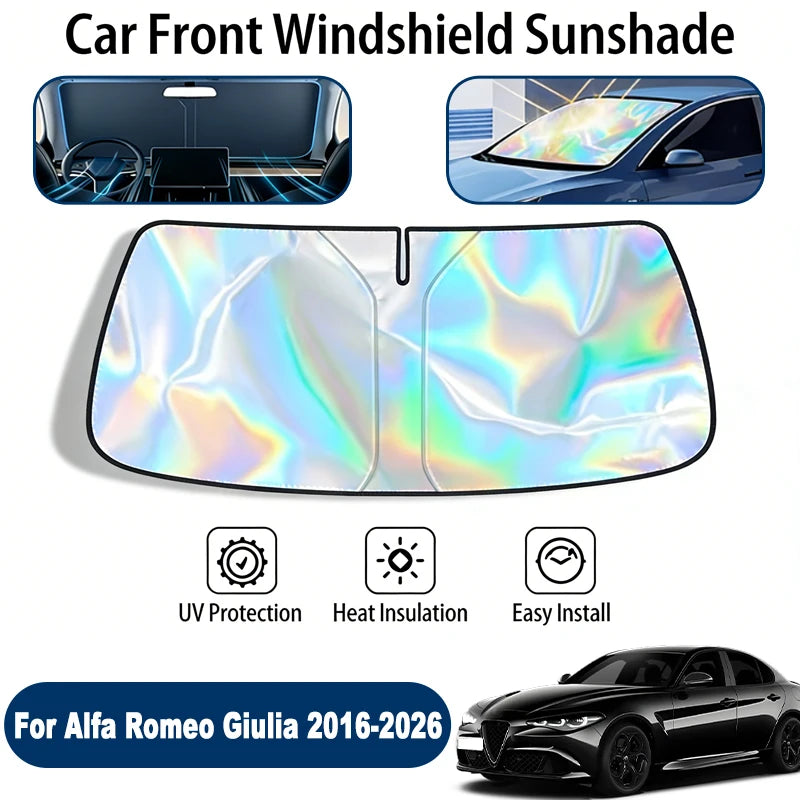 Foldable Front Windshield Sun Shade For Alfa Romeo — main product photo