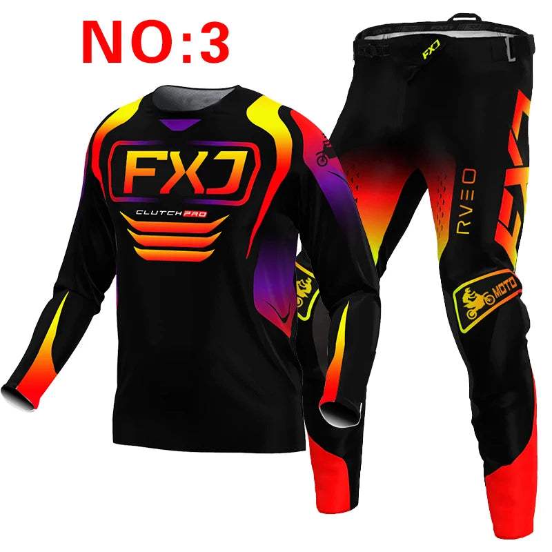 FXJ enduro motocross gear set mx jersey pants — product photo 5 of 6