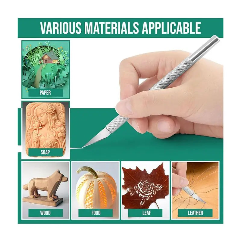 ABKW-Knife Precision Carving Craft Hobby Knife Kit For — product photo 3 of 5