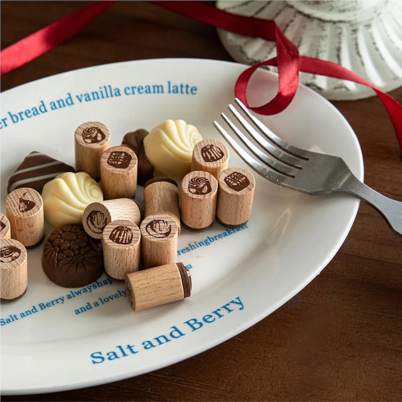 Cute Candy Chocolate Design Wood Stamp Mini Scrapbooking — main product photo