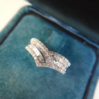 Huitan Fashion Wave Design Cubic Zirconia Rings for — product photo 3 of 5