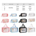 Dry-wet separation double transparent PU makeup bag portable — main product photo