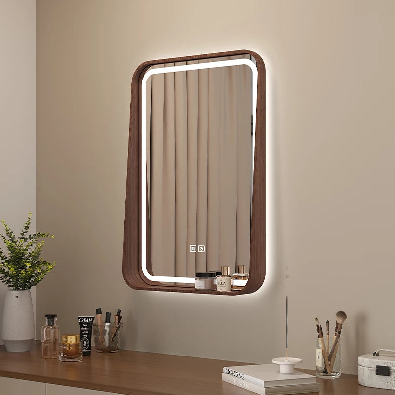 Solid wood sink vanity mirror dresser wall-mounted bathroom — product photo 2 of 5