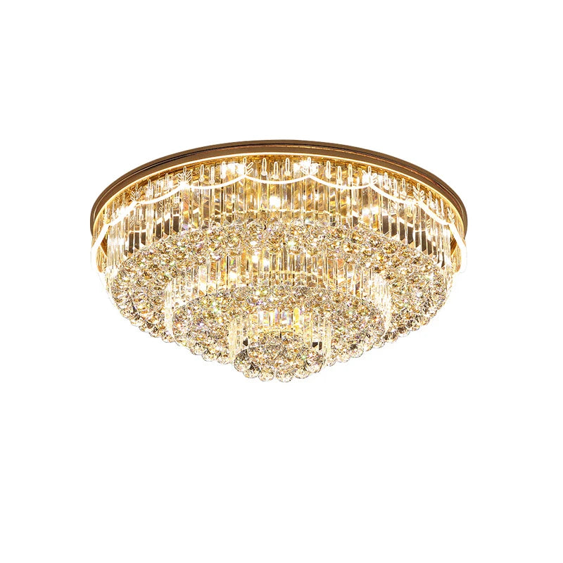 Dimmable LED Crystal Stainless Steel Lamparas De Techo — main product photo