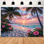 Summer Hawaii Beach Theme Backdrop Vibrant Waves and — product photo 4 of 6