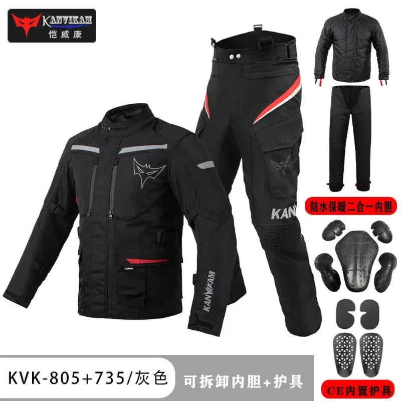 Motorcycle Riding Suit Motorbike Touring Jacket Detachable Liner — product photo 3 of 5