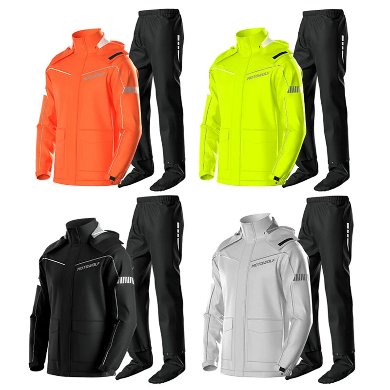 Motorcycle Rainsuit Waterproof Split Raincoat Suit Cycling Motorbike — product photo 3 of 6
