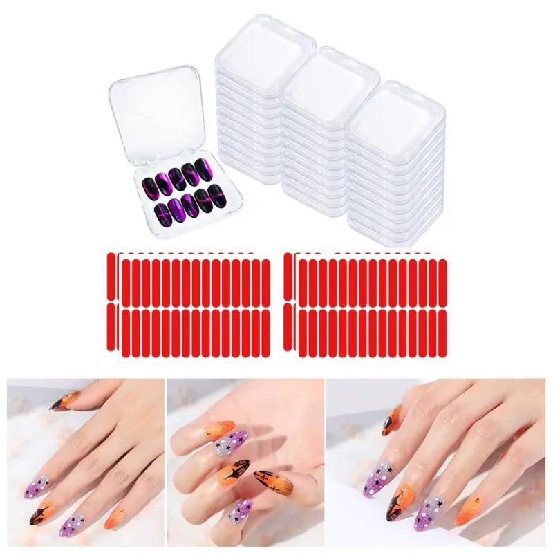 E8BD Artificial Nails Organiser Storage Box With Adhesive — product photo 2 of 6