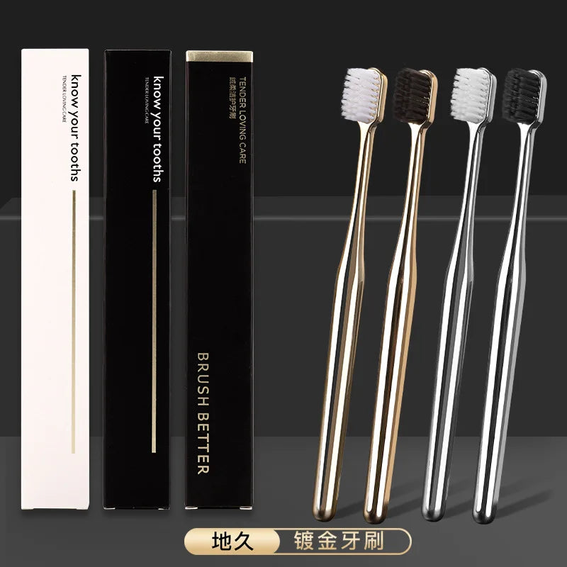 Toothbrush Soft Bristle Premium Home Set Electroplated Two-tone — product photo 4 of 4