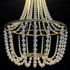 wedding hall European wrought iron pearl chandelier ceiling — product photo 2 of 5
