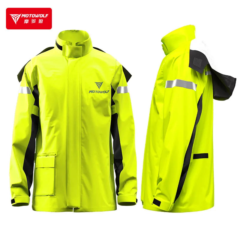 Motorcycle Rainsuit Split Raincoat Reflective Thin Windproof Waterproof — product photo 3 of 6