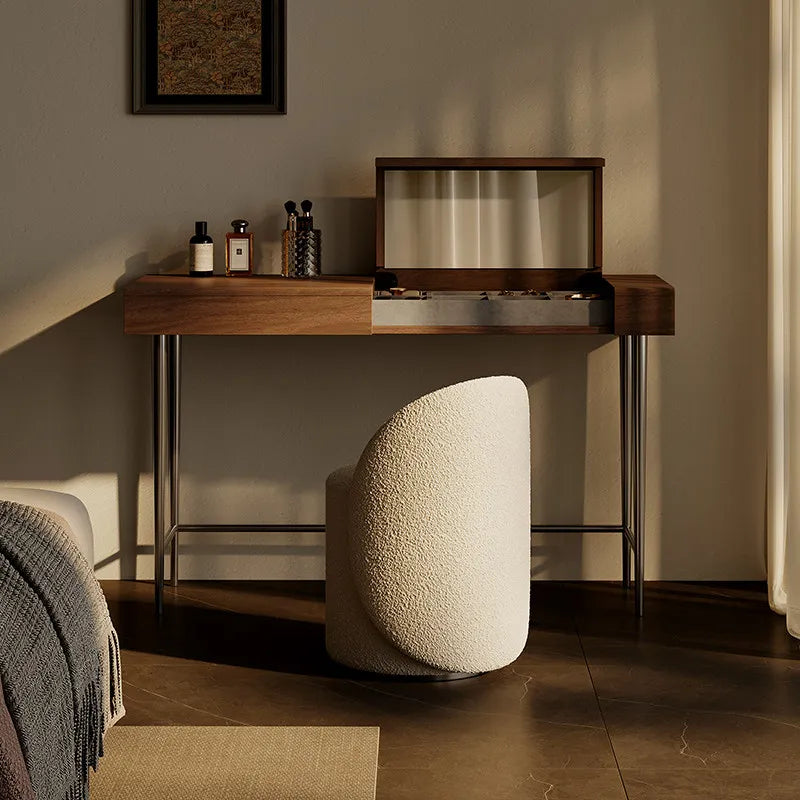 Bedroom Solid Wood Clamshell Makeup Table Minimalist Premium — product photo 2 of 4