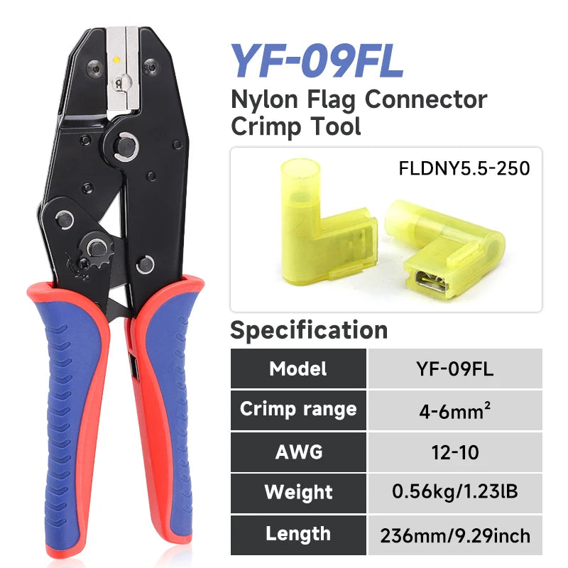 Flag Terminal Spade Female Connectors Crimping Tools L-shaped — product photo 3 of 6