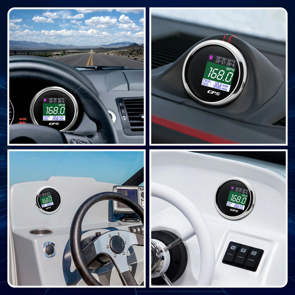 52mm TFT GPS Speedometer Digital Screen Speed Waterproof — product photo 6 of 6