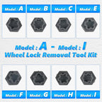 22Pcs Wheel Lock Nut Socket Set Anti-Theft Lug — product photo 2 of 6
