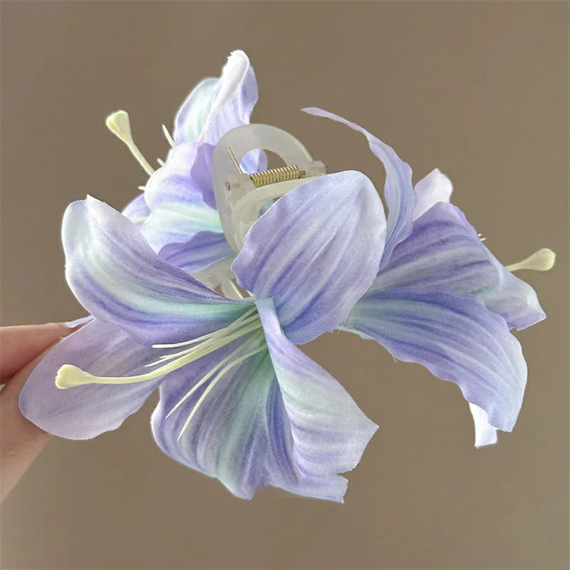 Super Fairy Emulational Lily Flower Hair Claw Clips — product photo 2 of 6