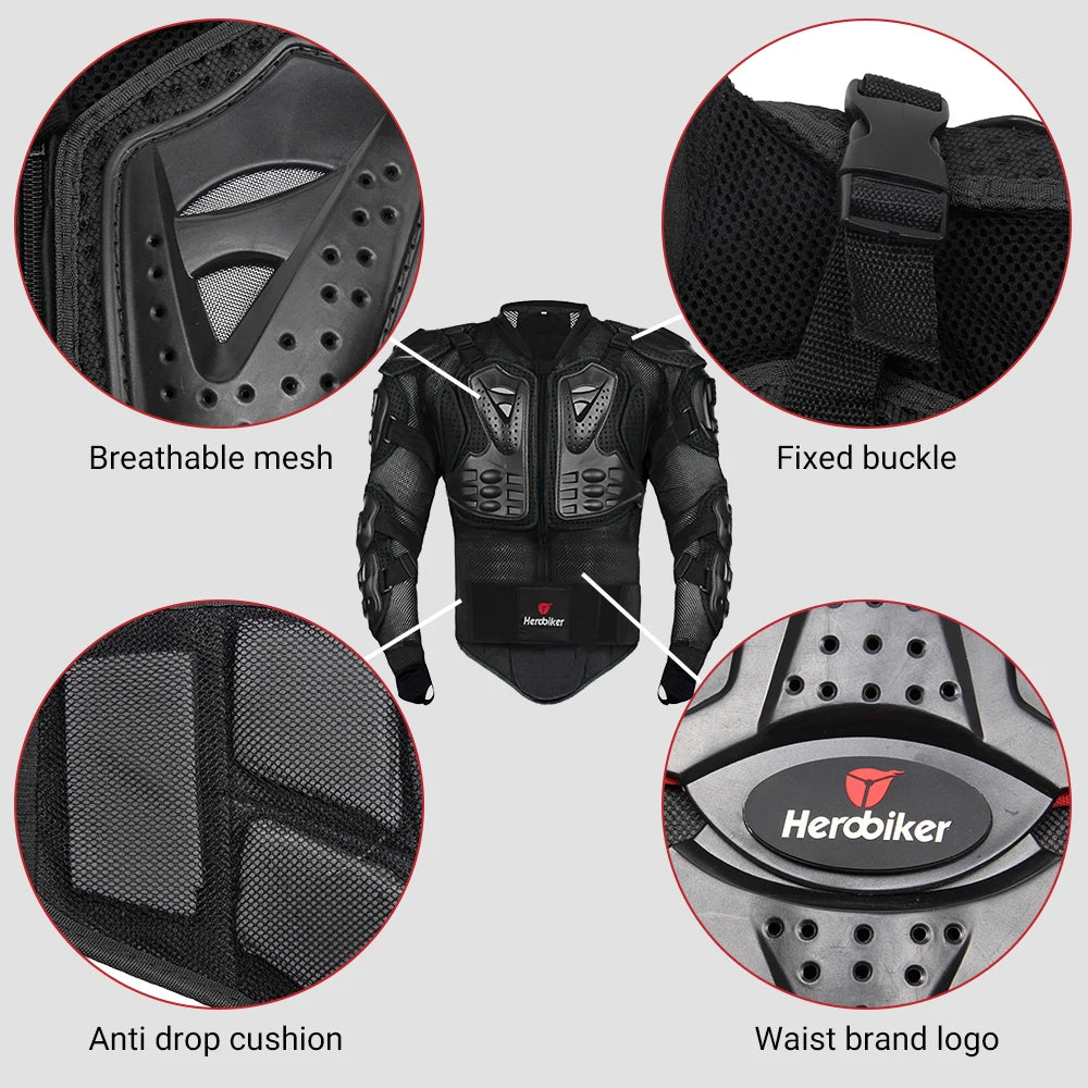 Men's Motorcycle Armor Jacket Anti-Fall Wear-Resistant Motorbike Body — product photo 2 of 6