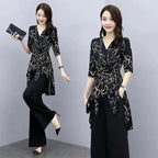 Elegant Print 2 Piece Set Women Outfits Summer — product photo 3 of 6