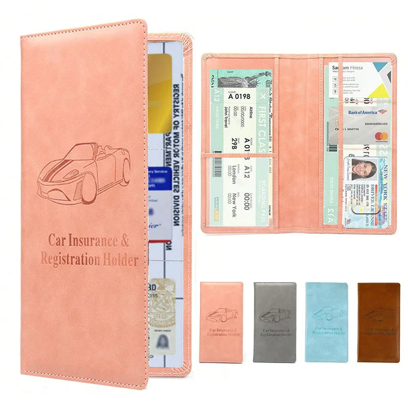 Premium Faux Leather Car Document Holder/Passport Holder Covers — main product photo