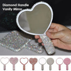 Cute Rhinestone Makeup Mirror Round Square Heart Shape — main product photo