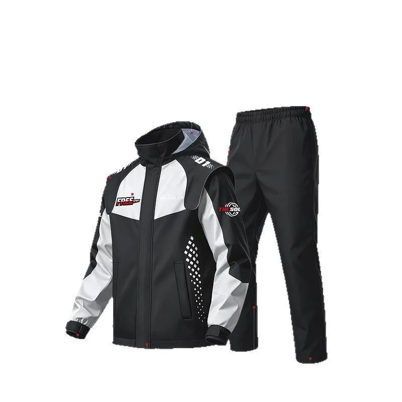 Men Women Split Motorcycle Rain Suit Extra Long — main product photo