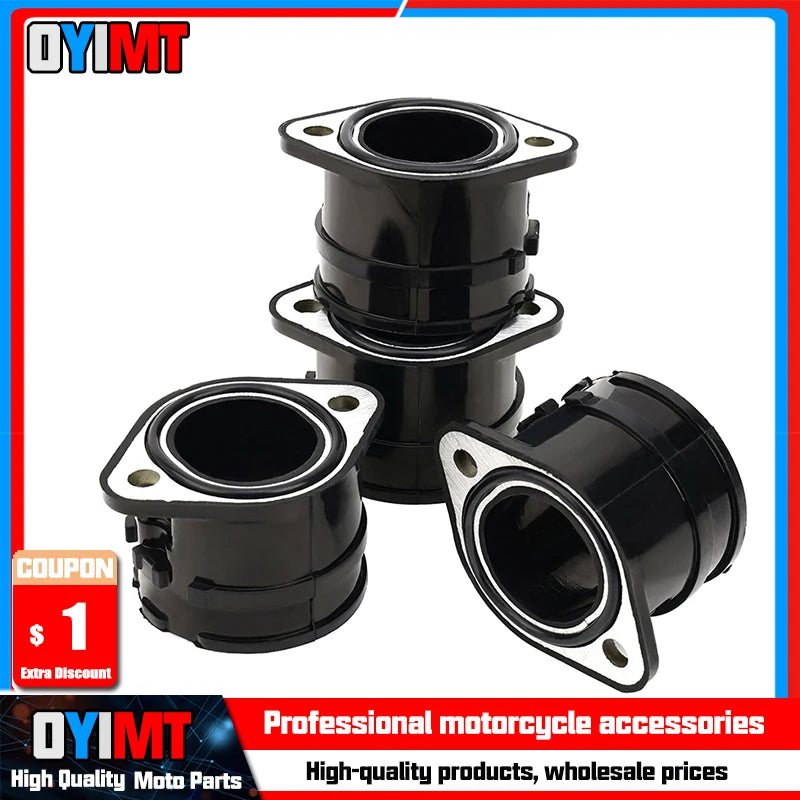 4pcs Motorbike Carburetor Intake Pipe Adapter Manifold Boot — product photo 2 of 6