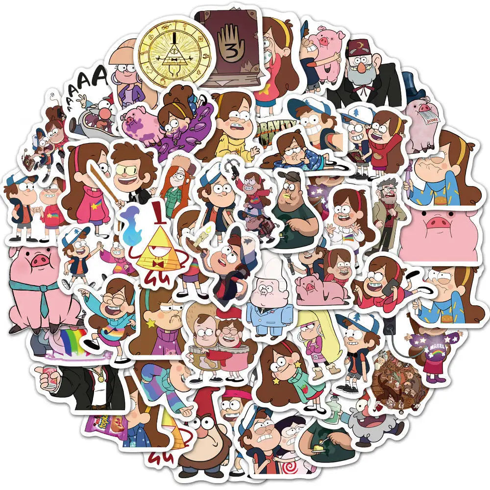 50Pcs Cartoon Gravity Falls Stickers Cute Anime Toys