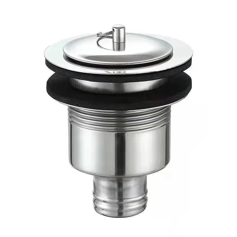 Stainless Steel Basin Drain Connector With Overflow Mop — main product photo