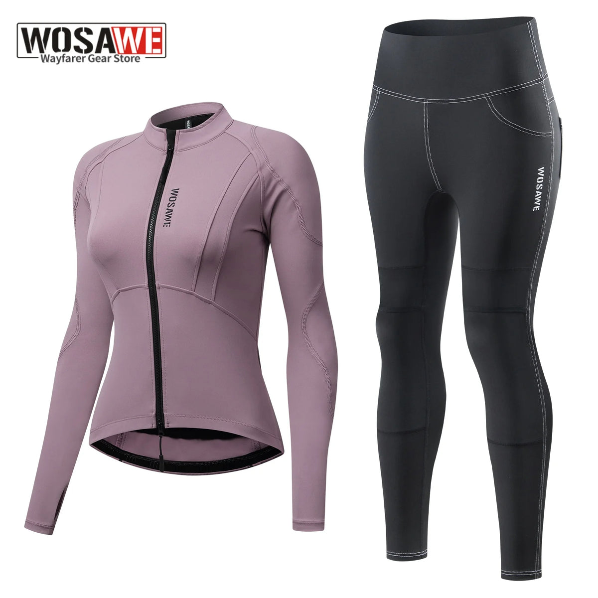 WOSAWE Women Motorcycle Jacket and Pants Set Breathable — main product photo