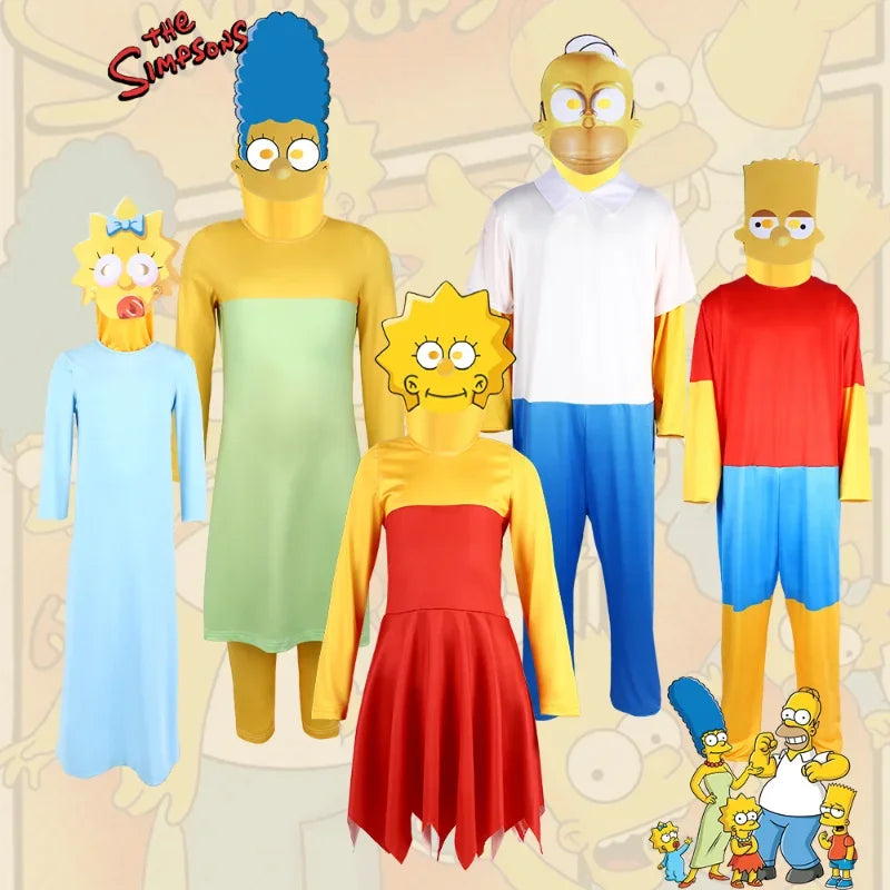 Simpsons Cosplay Costume Anime Cartoon Characer Lisa Bart — product photo 2 of 6